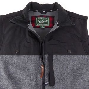Woolrich Wool Blend Full Zip Utility Vest 2-Tone